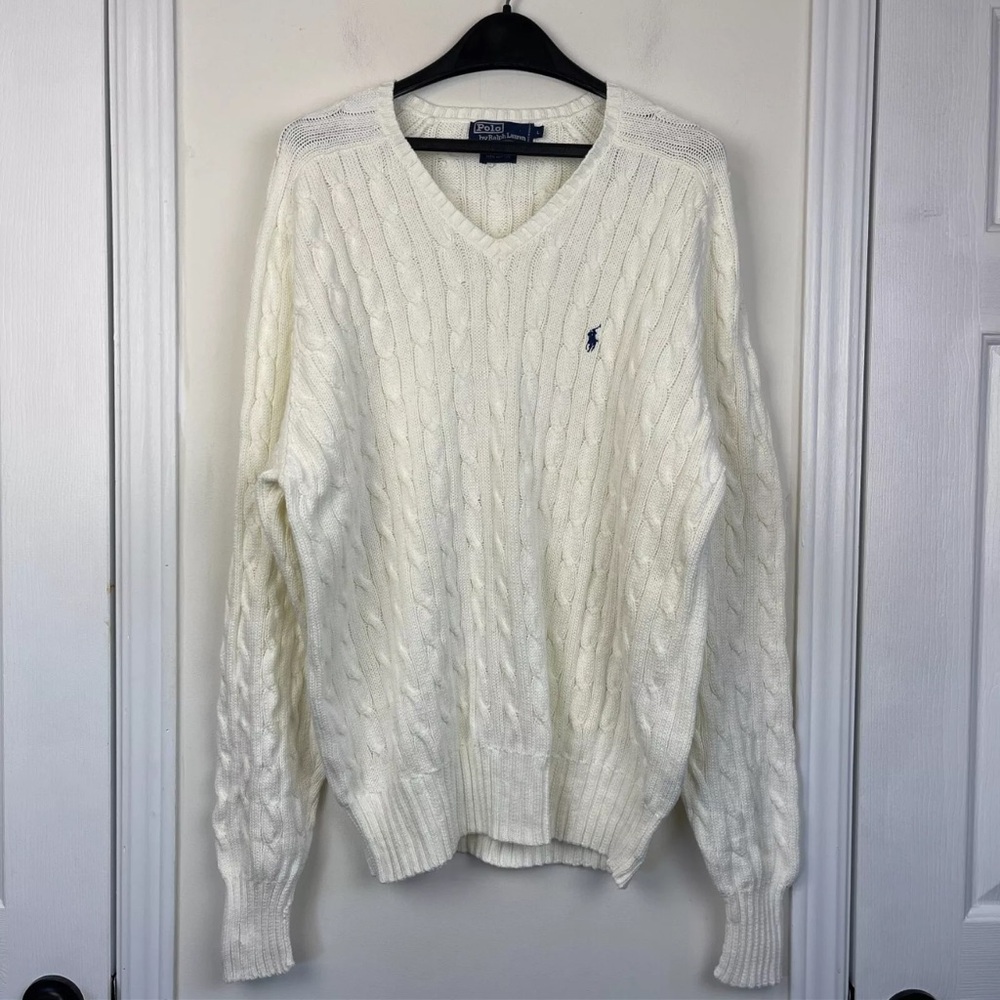 Polo by Ralph Lauren Men's Cable Knit Sweater - Cream
